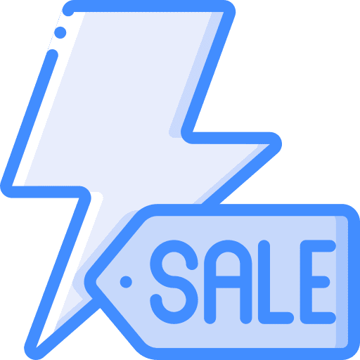 Flash sale shop flash sale discount icon