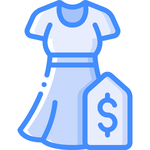 Dress clothing femenine garment icon