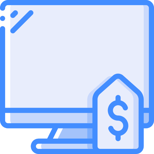 Computer online sale sell icon