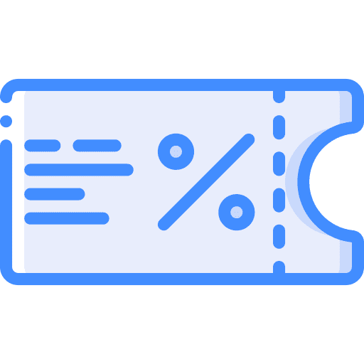 Coupon sale gift voucher money icon
