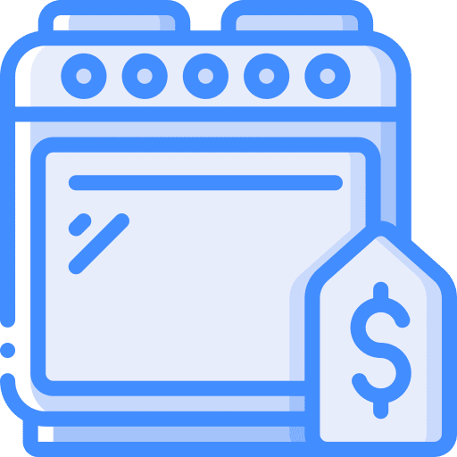 Oven stove kitchen commerce and shopping icon