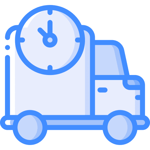 Van clock truck transportation icon