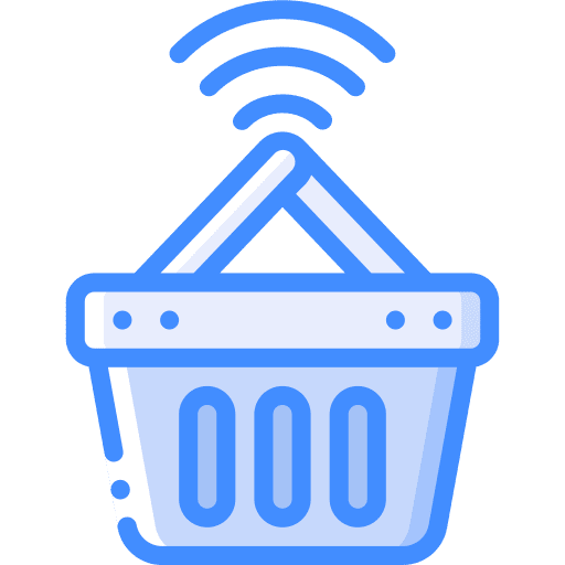 Basket commerce shopping bag commerce and shopping icon