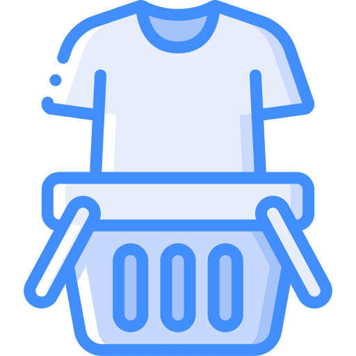 Basket fashion clothing shopping basket icon