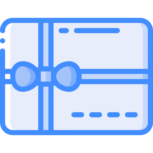 Gift card offer birthday and party shopping icon