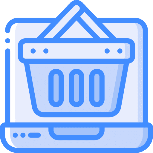 Laptop shopping basket electronics laptop icon