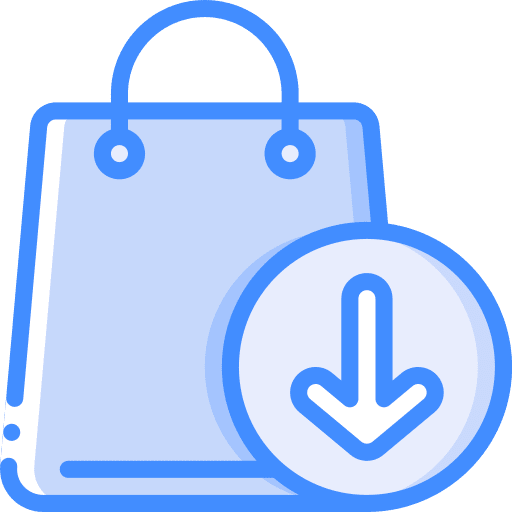 Shopping bag commerce and shopping business commerce icon