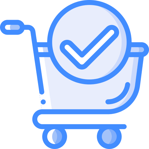 Shopping cart checkout commerce and shopping approve icon