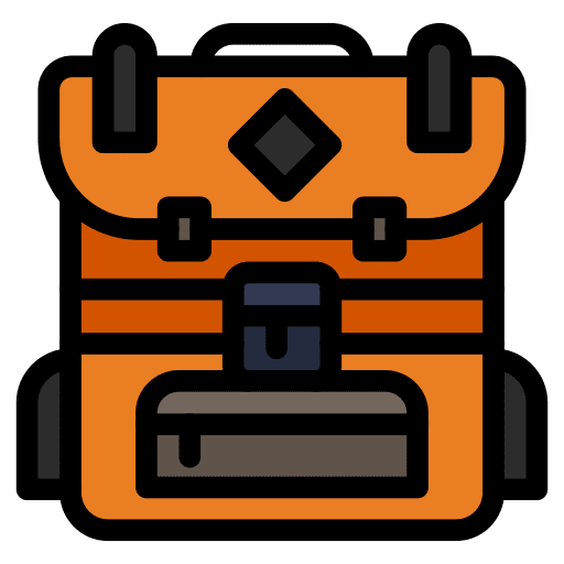 Bag education hobbies and free time back to school icon