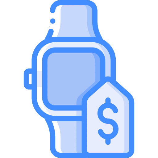 Smart watch label smart watch price tag icon