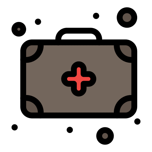 First aid kit health doctor bag icon First aid kit health doctor bag icon