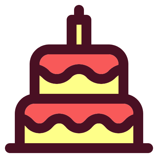 Cake birthday and party sweet celebration icon Cake birthday and party sweet celebration icon