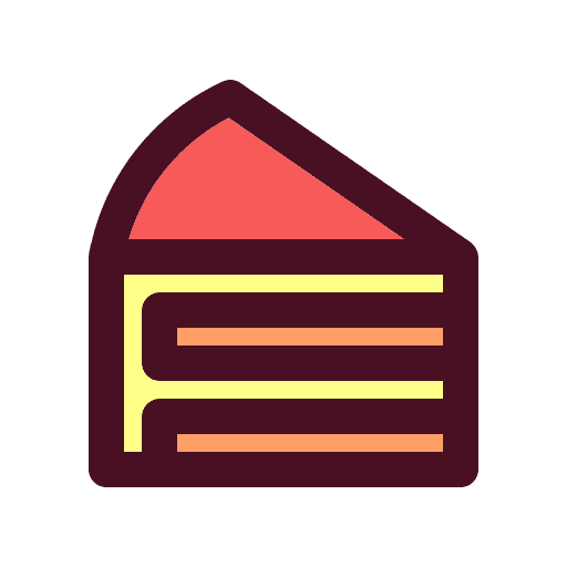 Cake slice sweet pastry icon