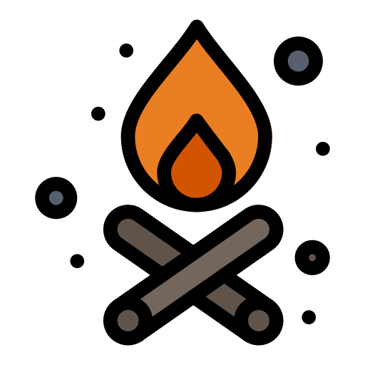 Campfire hobbies and free time exploration vacation icon Campfire hobbies and free time exploration vacation icon