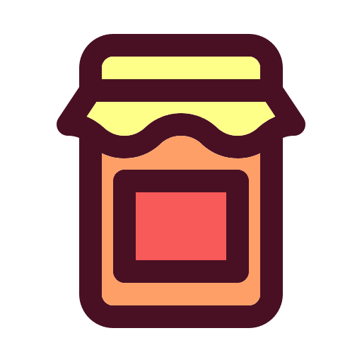 Jam sweet breakfast jar icon