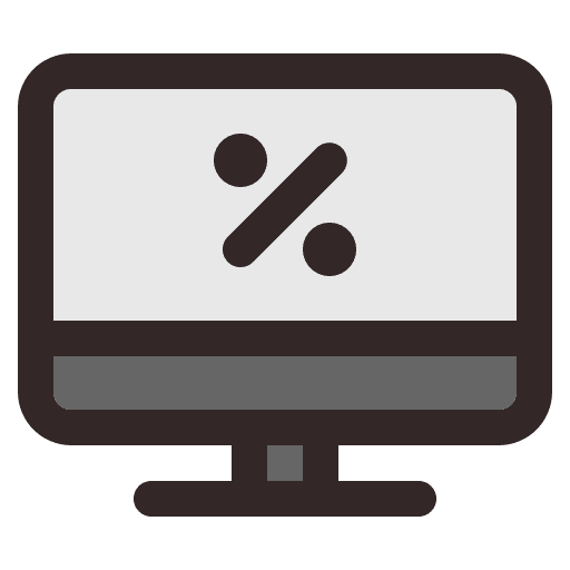 Computer commerce and shopping ecommerce offer icon Computer commerce and shopping ecommerce offer icon