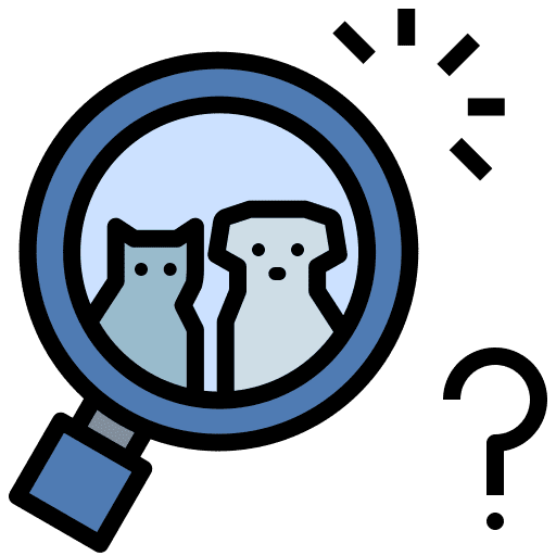 Finding dog help rescue icon