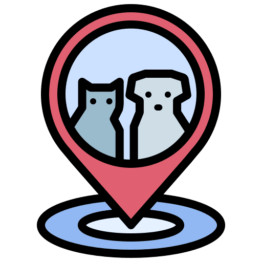 Location maps and location placeholder animals icon