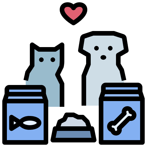 Pet food cat menu dog icon