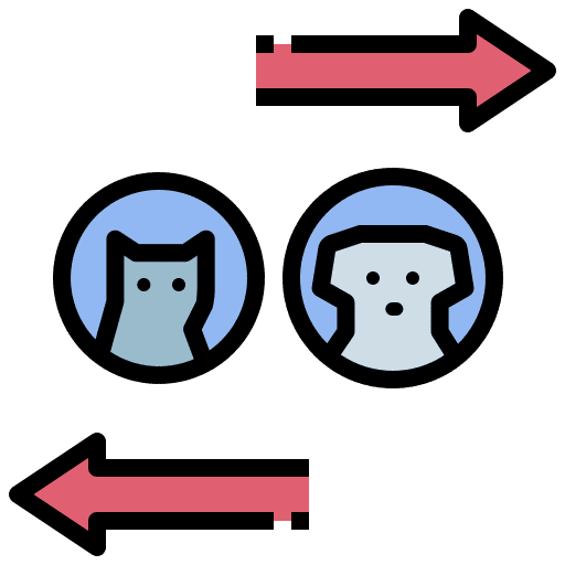Exchange cat exchange dog icon Exchange cat exchange dog icon