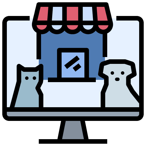 Online store online store online shop commerce and shopping icon