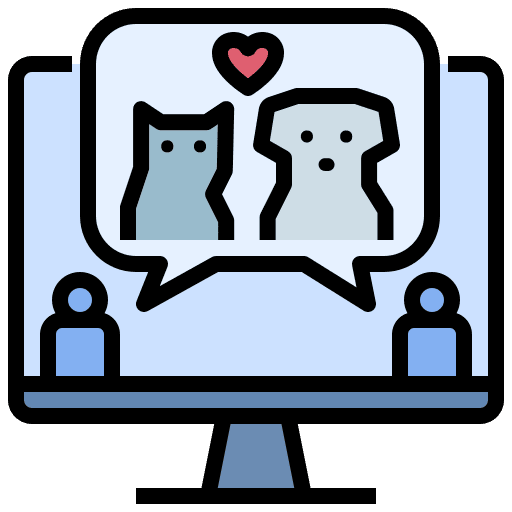Pet communications cat animals icon Pet communications cat animals icon