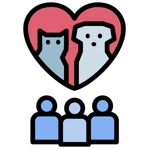 Pet love animals group cat icon Pet love animals group cat icon