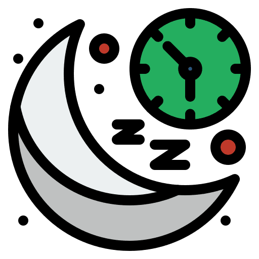 Clock moon nighttime time and date icon Clock moon nighttime time and date icon