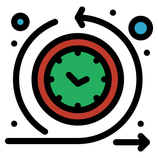 Clock watch time and date idle icon Clock watch time and date idle icon