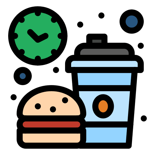 Fast food meal food and restaurant lunch icon