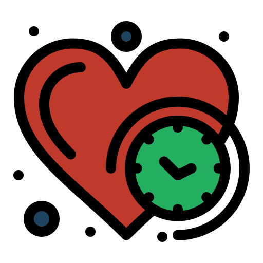 Heart healthcare and medical heart cardiogram icon