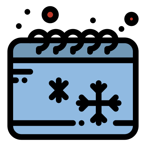Calendar cold season snowflake icon Calendar cold season snowflake icon