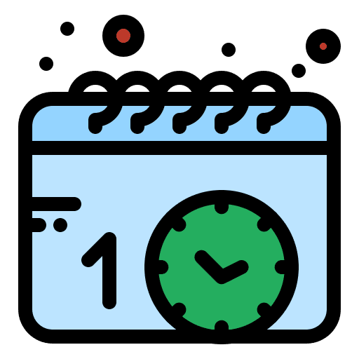 Calendar watch time and date event icon Calendar watch time and date event icon