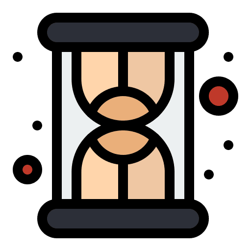 Hourglass tools and utensils wait time icon Hourglass tools and utensils wait time icon