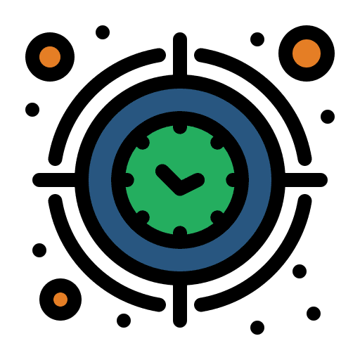 Target clock aim shot icon Target clock aim shot icon
