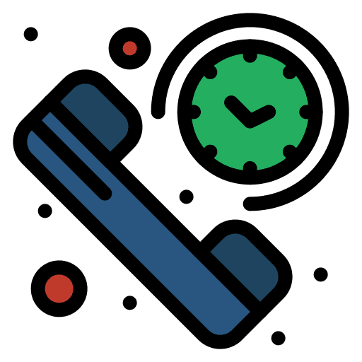 Telephone call cellphone communications time icon Telephone call cellphone communications time icon