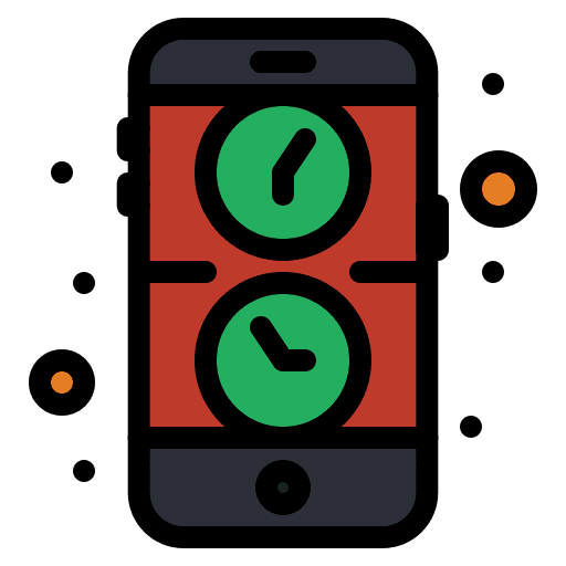Watch time and date electronics alert icon Watch time and date electronics alert icon