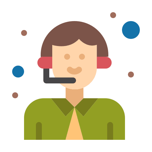 Call center agent person young service icon