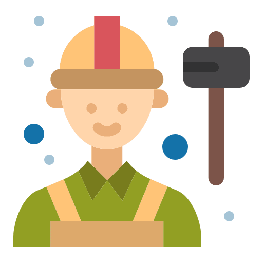 Employee employee supervisor construction worker icon
