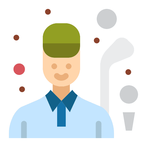 Golfer man golfer sports and competition icon Golfer man golfer sports and competition icon