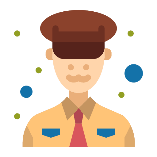 Military soldier professions and jobs police icon Military soldier professions and jobs police icon