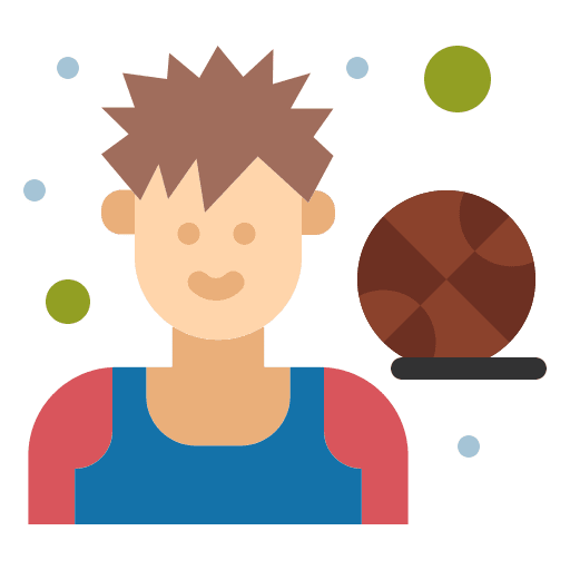Basketball player athletic people user icon Basketball player athletic people user icon