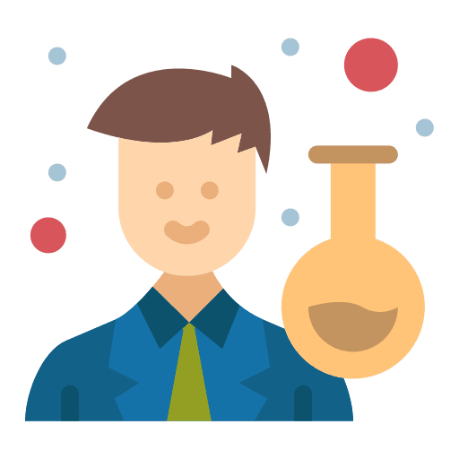 Scientist research scientist experiment icon Scientist research scientist experiment icon