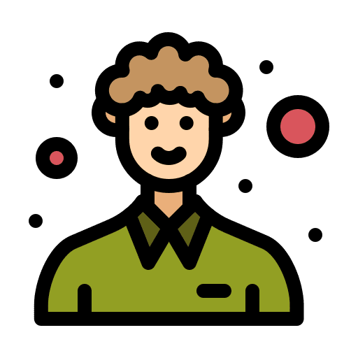 Community assistant volunteer man icon