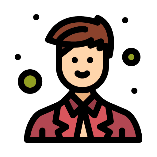 Coordinator user coworker man icon
