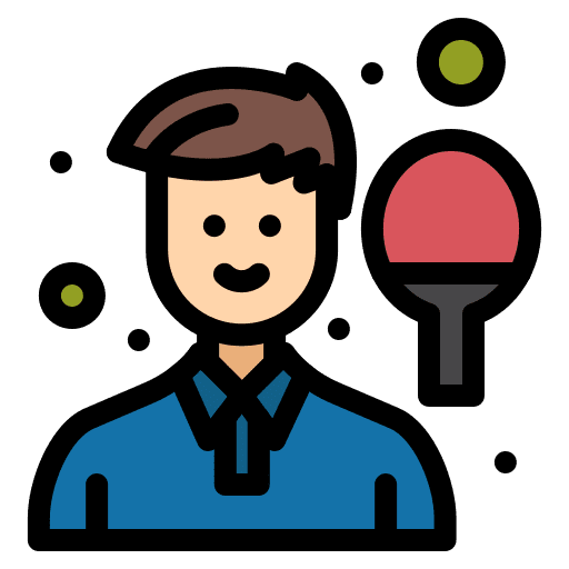 Athlete man table tennis racket athlete icon Athlete man table tennis racket athlete icon