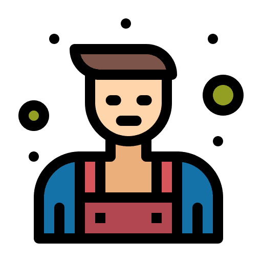 Handyman service man worker icon Handyman service man worker icon