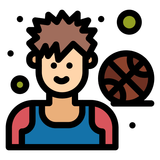 Basketball player sports and competition user team sport icon Basketball player sports and competition user team sport icon