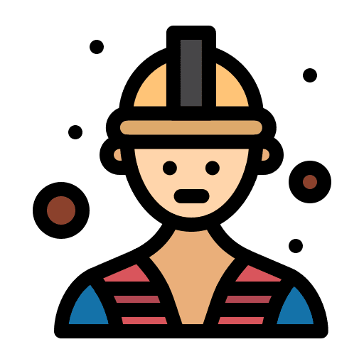 Builder construction worker man professions and jobs icon Builder construction worker man professions and jobs icon