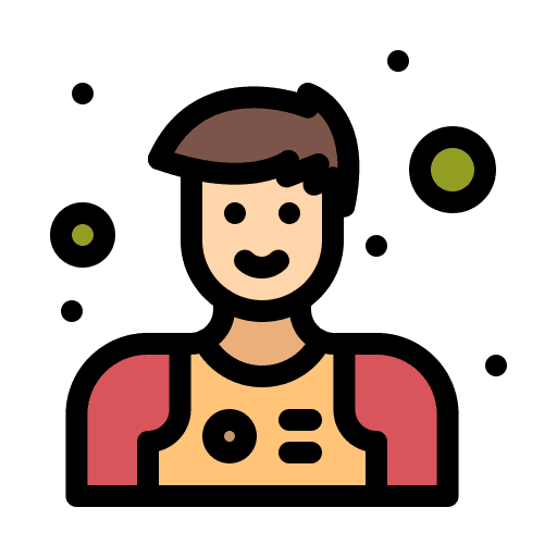 Waiter caucasian bar waiter icon Waiter caucasian bar waiter icon